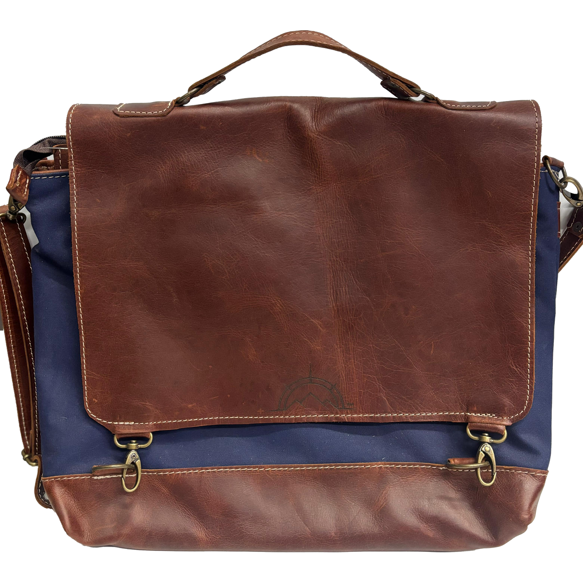 Boot & Rally Leather Canvas Laptop Bag