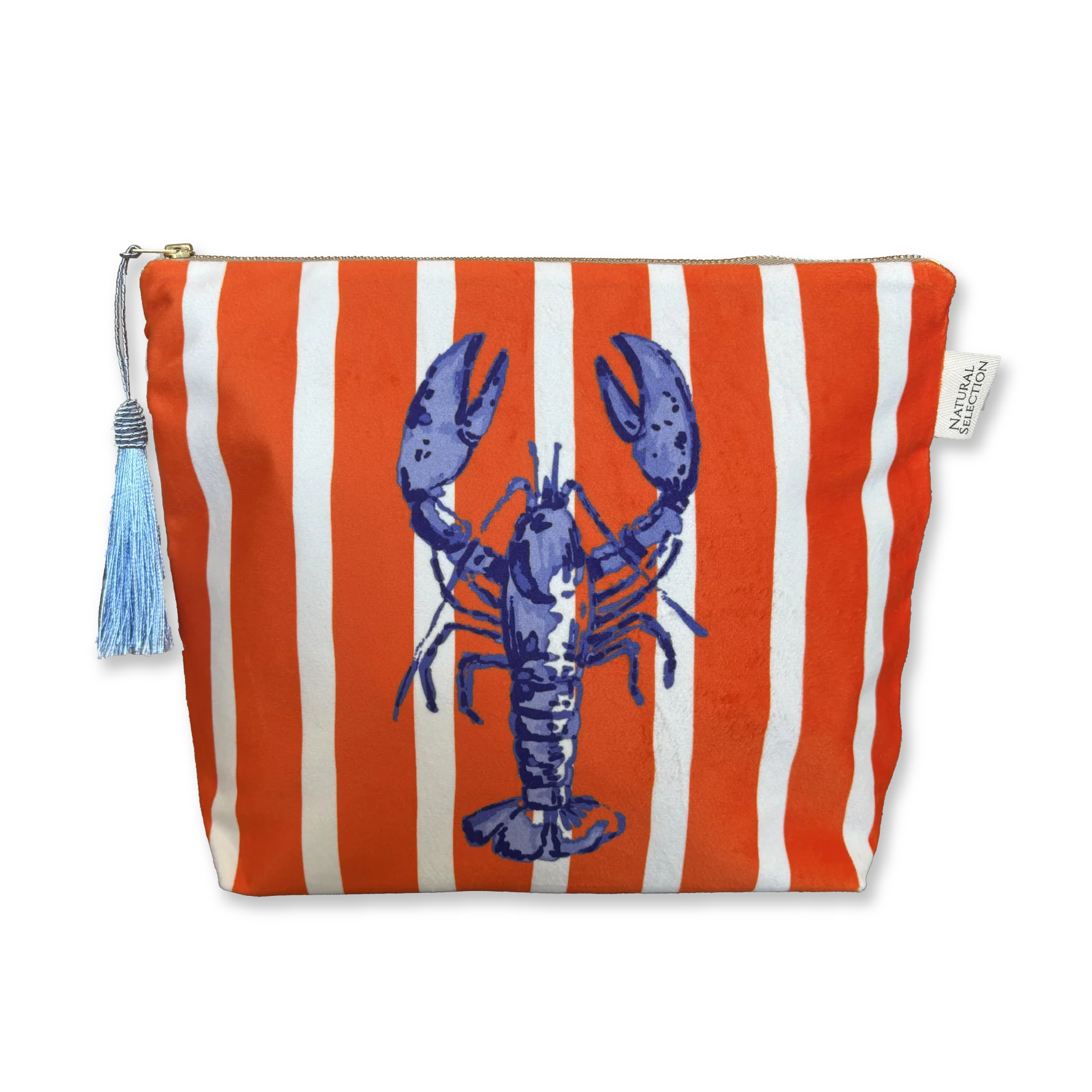 Natural Selection Azura Lobster Velvet Makeup Bag