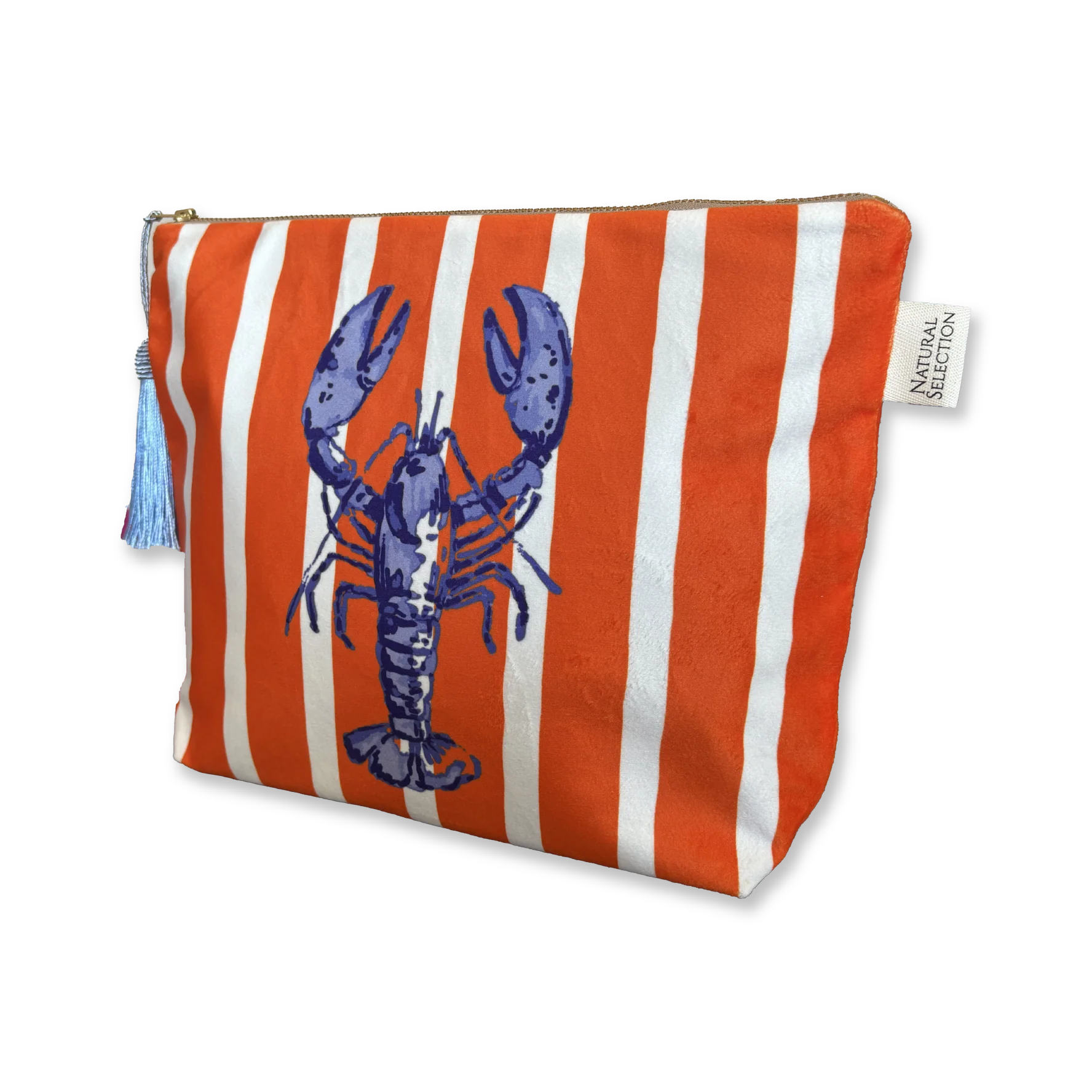 Natural Selection Azura Lobster Velvet Makeup Bag
