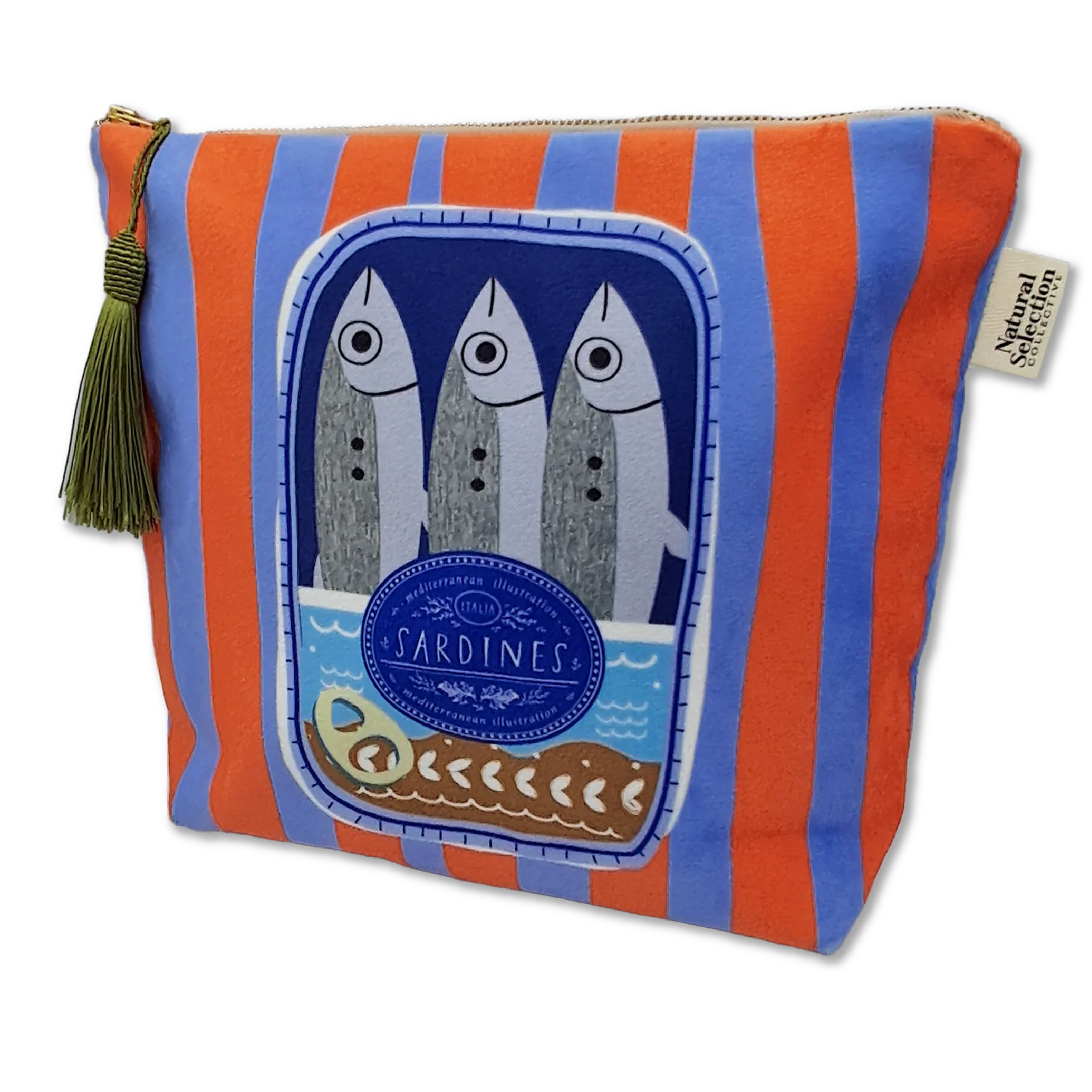 Natural Selection St Helena Sardines Velvet Makeup Bag L