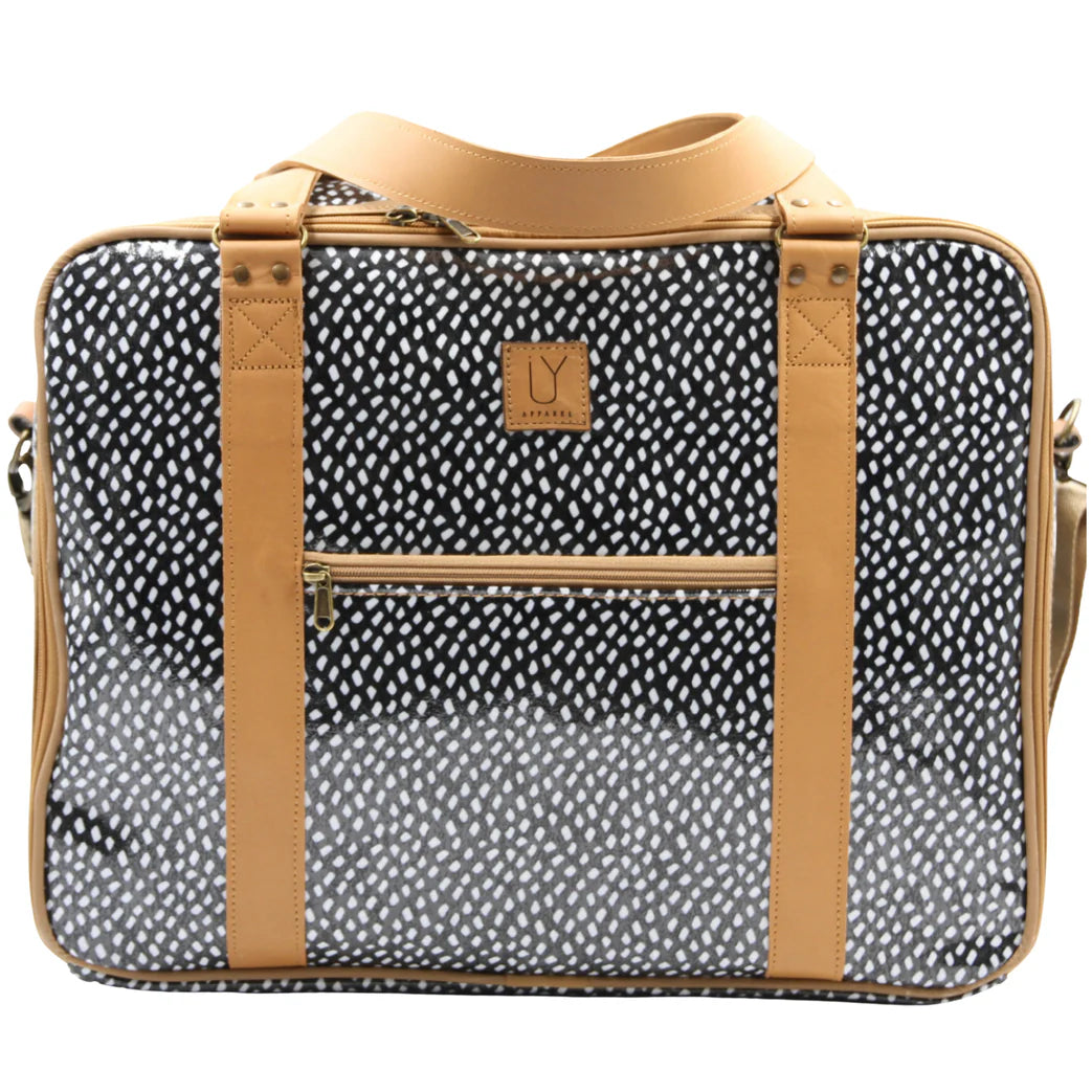 IY Apparel Overnight Bag with Leather Handles