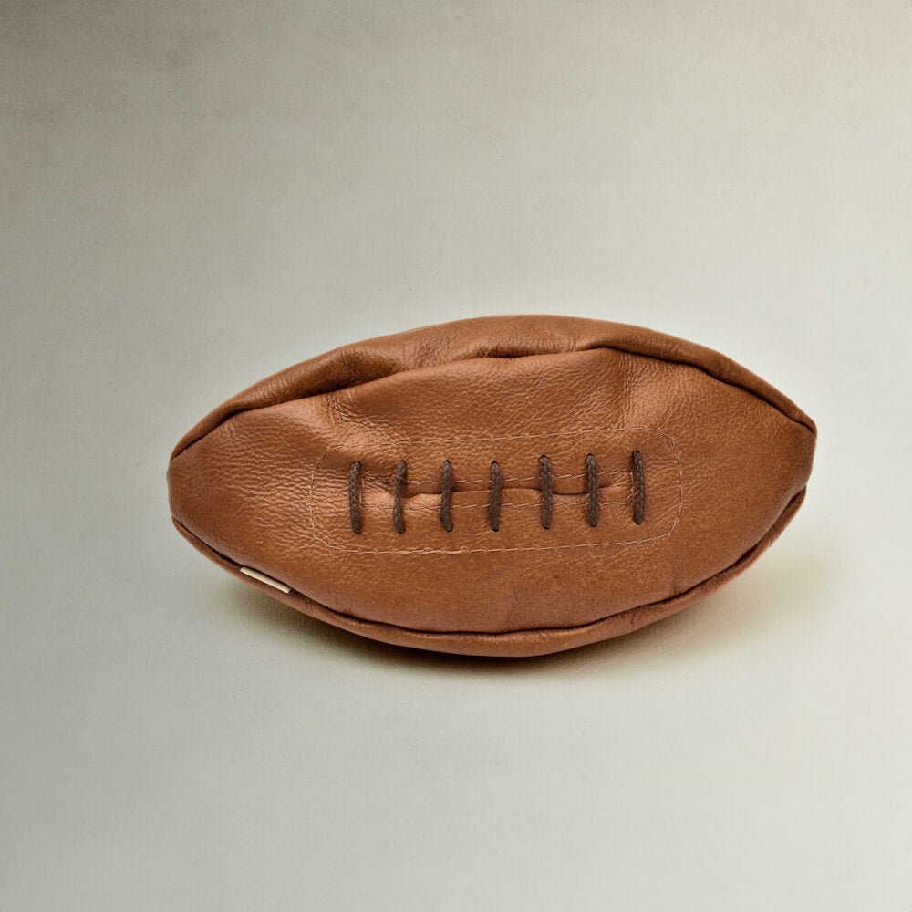 Re-Create Leather Rugby Ball Toiletry Bag