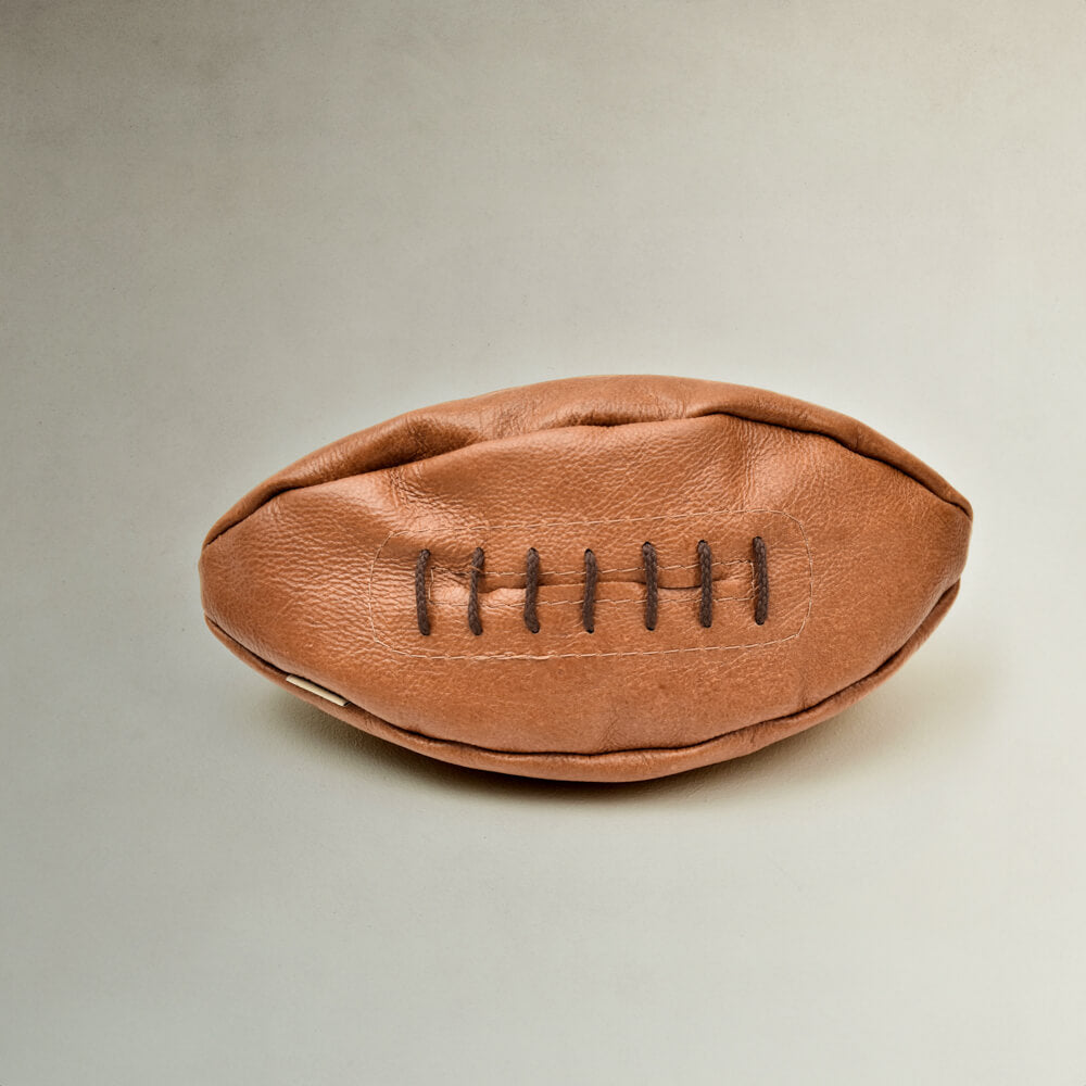 Re-Create Leather Rugby Ball Toiletry Bag