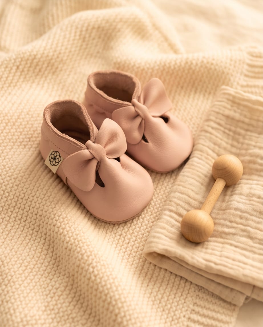 Esthe Leather Baby Shoes - Baby Bow