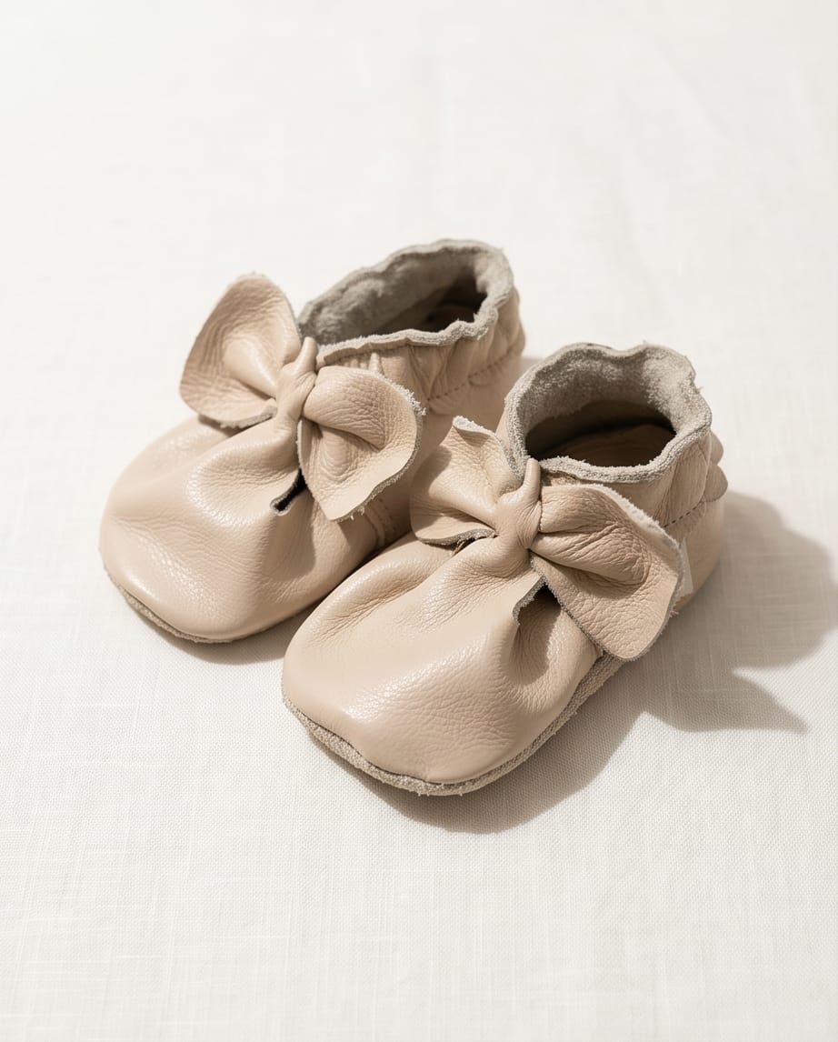 Esthe Leather Baby Shoes - Baby Bow
