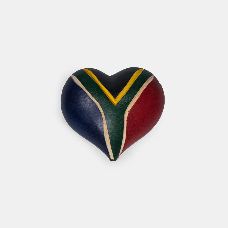 SA Flag Heart Fridge Magnet