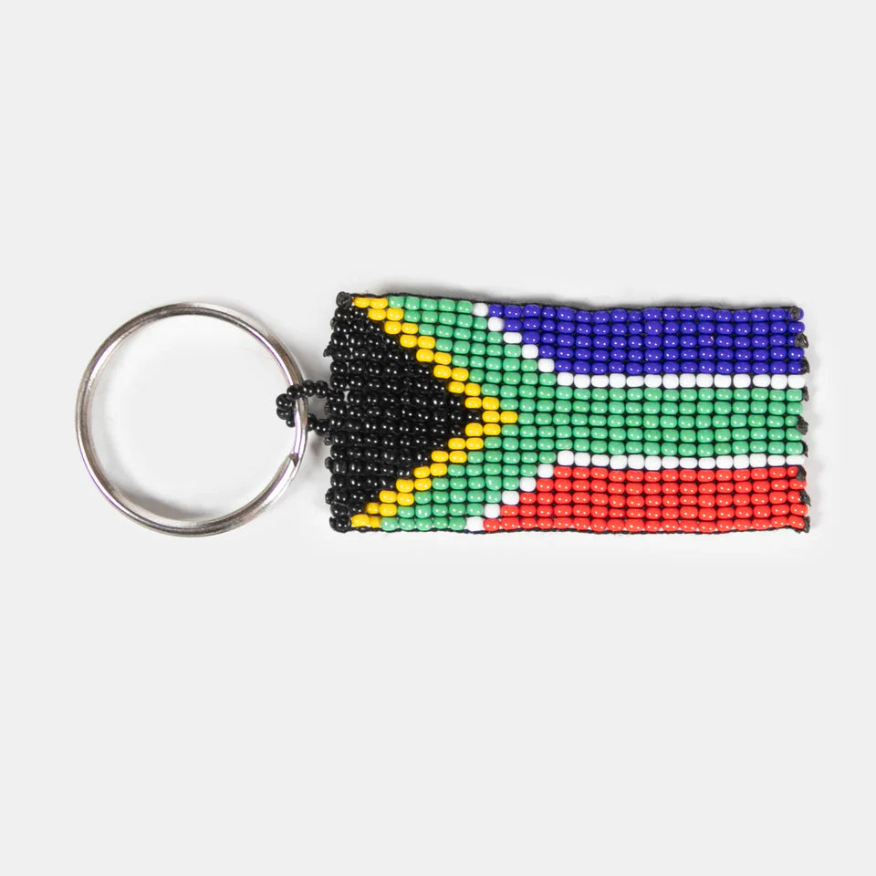 SA Flag Beaded Keyring - Multi