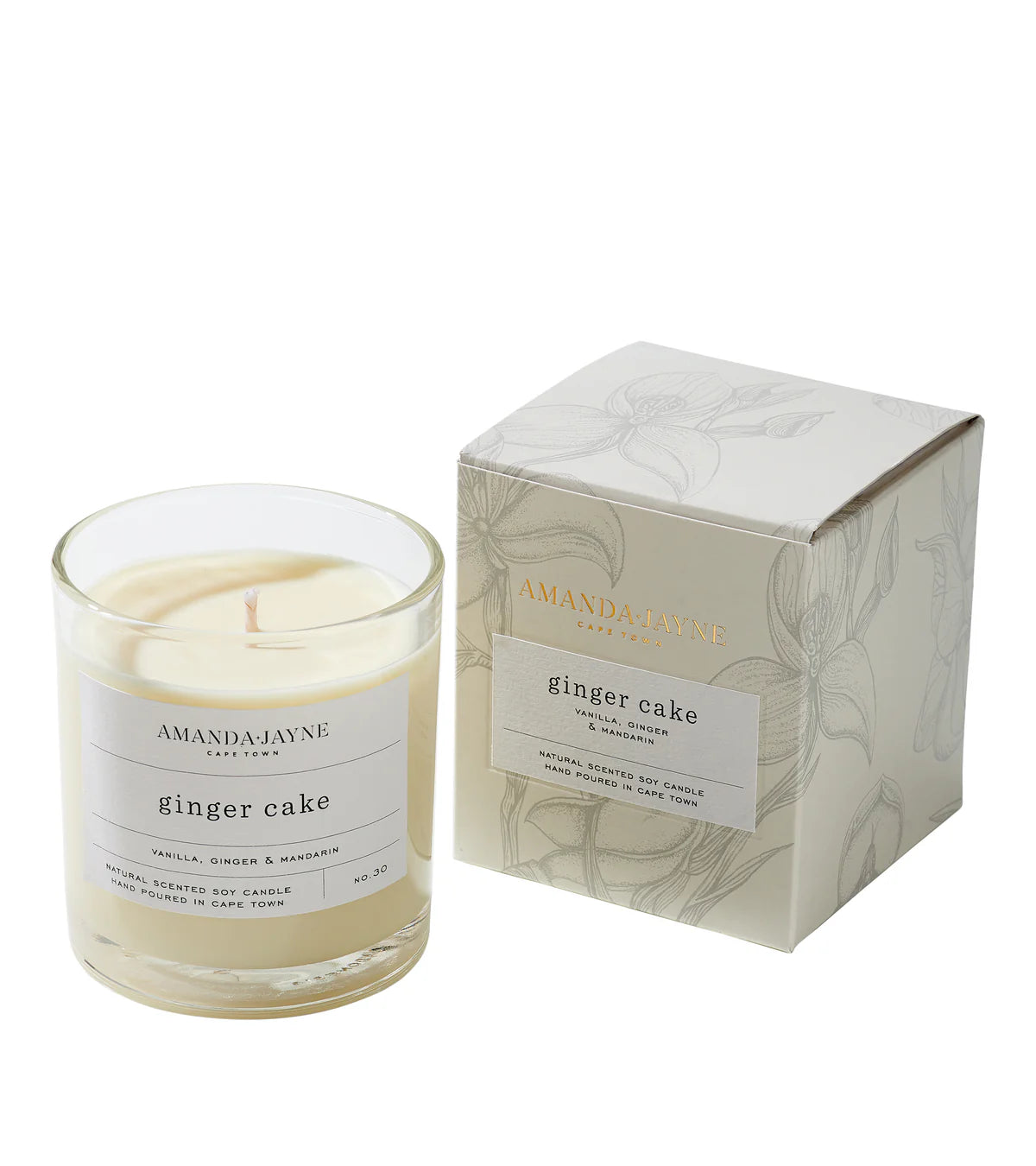 Amanda + Jayne Glass Collection Candles: Ginger Cake