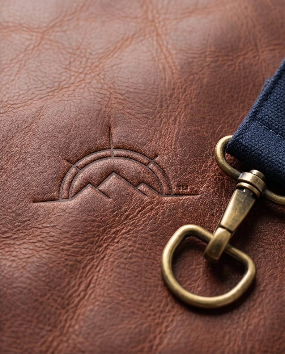 Boot & Rally Leather Canvas Laptop Bag