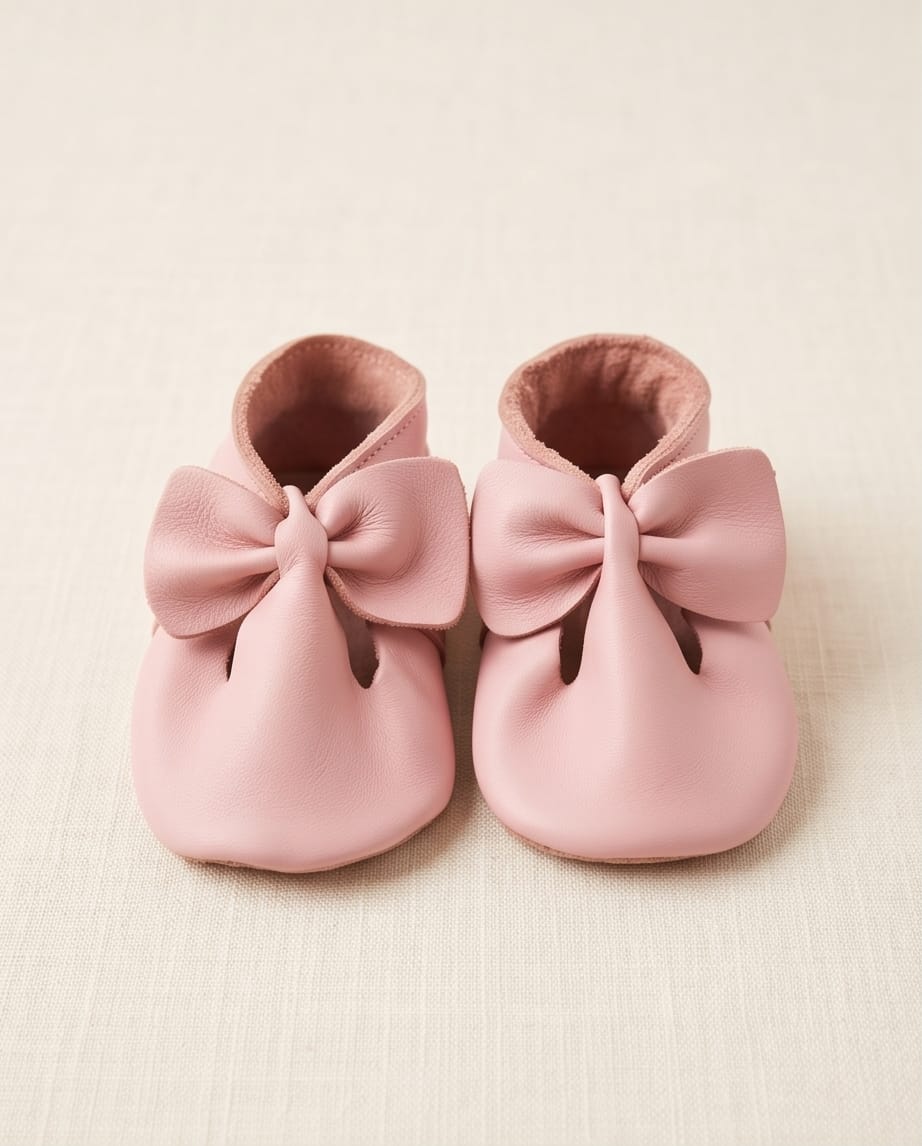 Esthe Leather Baby Shoes - Baby Bow
