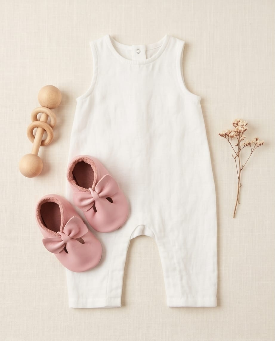 Esthe Leather Baby Shoes - Baby Bow